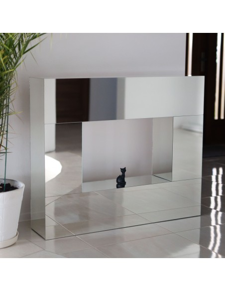 Lustrzana obudowa kominka - KONSOLA