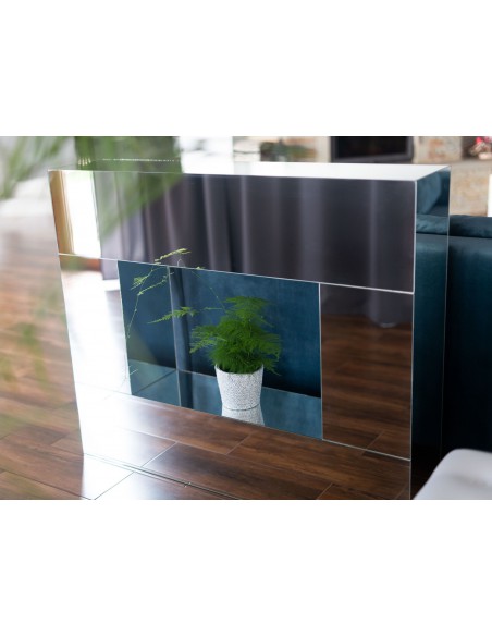 Lustrzana obudowa kominka - KONSOLA