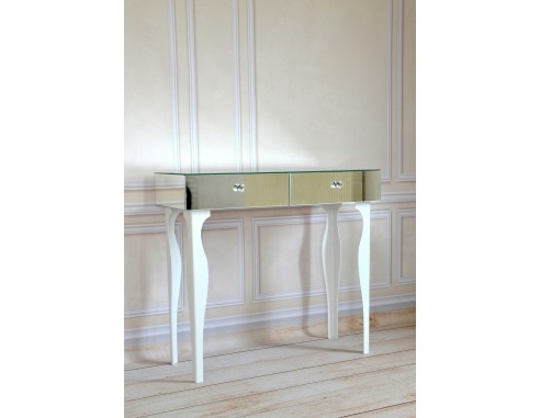 Toaletka konsola lustrzana z białymi...