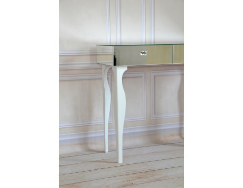 Toaletka konsola lustrzana z białymi...