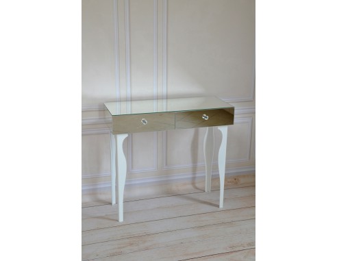 Toaletka konsola lustrzana z białymi...