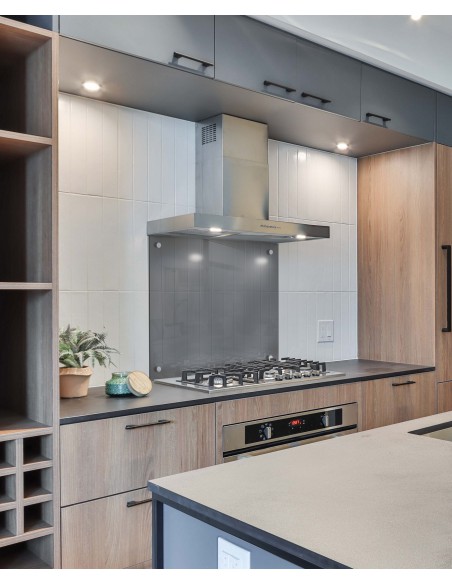 Kuchenny hartowany panel szklany - szkło: antisol grafitowy