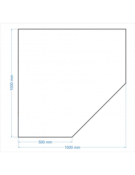 Szyba pod kominek / kozę - DOLO optiwhite 6mm 100x100