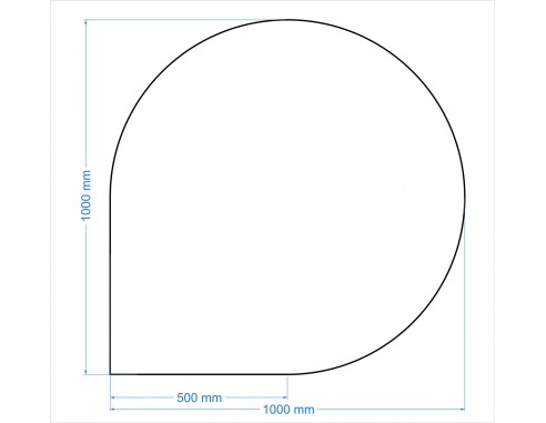Szyba pod kominek / kozę - KROPLA...