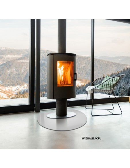 Szyba pod kominek / kozę - KOŁO ŚCIĘTE optiwhite 6mm 80x100