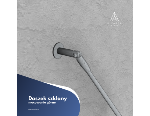 Daszek szklany na odciągach - szkło:... Daszek szklany na odciągach - szkło:...
