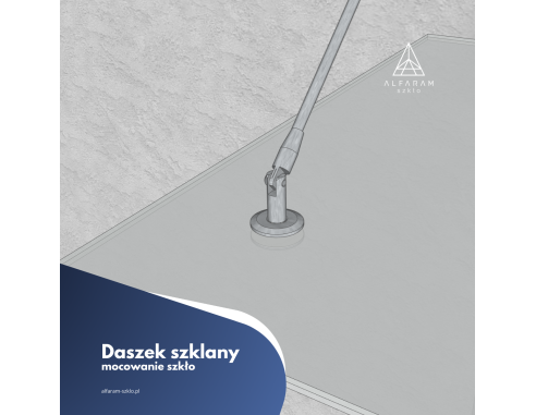 Daszek szklany na odciągach - szkło:... Daszek szklany na odciągach - szkło:...