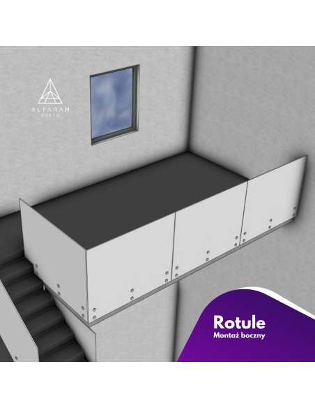 Balustrada szklana na rotulach punktowych