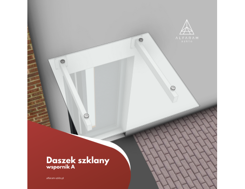 Daszek szklany na wspornikach W101 -... Daszek szklany na wspornikach W101 -...