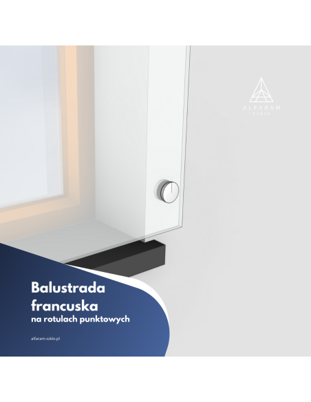 Balkon francuski w systemie punktowym na rotulach