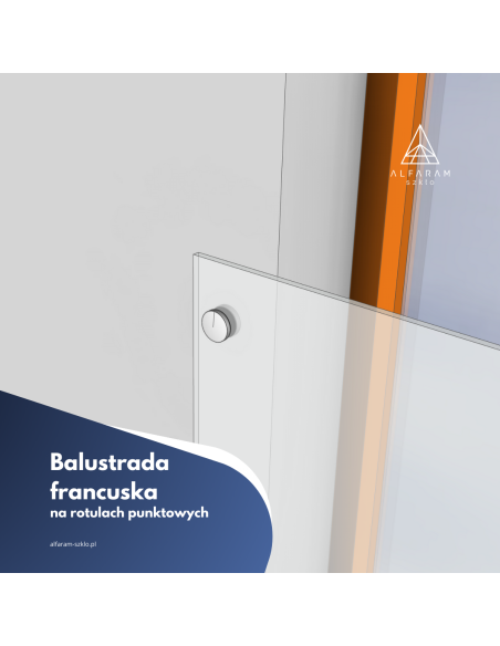 Balkon francuski w systemie punktowym na rotulach