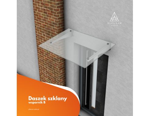 Daszek szklany na wspornikach W102 -... Daszek szklany na wspornikach W102 -...