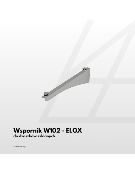 Daszek szklany na wspornikach W102 - szkło antisol brązowy