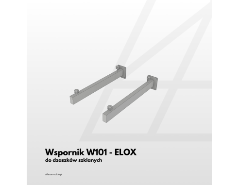 Daszek szklany na wspornikach W101 -...