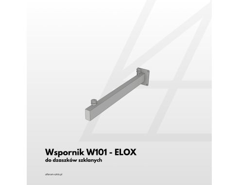 Daszek szklany na wspornikach W101 -...