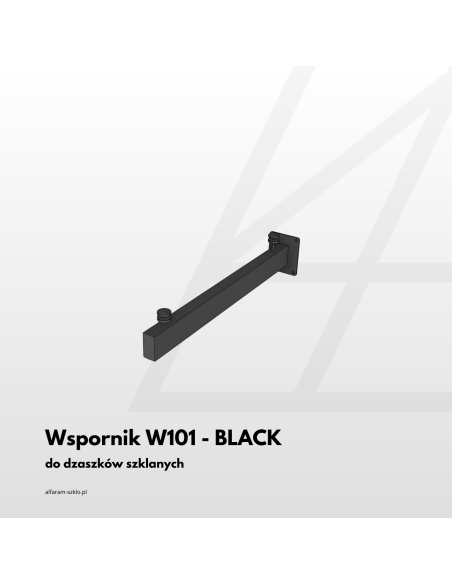 Daszek szklany na wspornikach W101 - szkło float bezbarwny