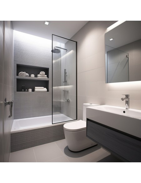 Parawan nawannowy jednoskrzydłowy 100x150 czarny